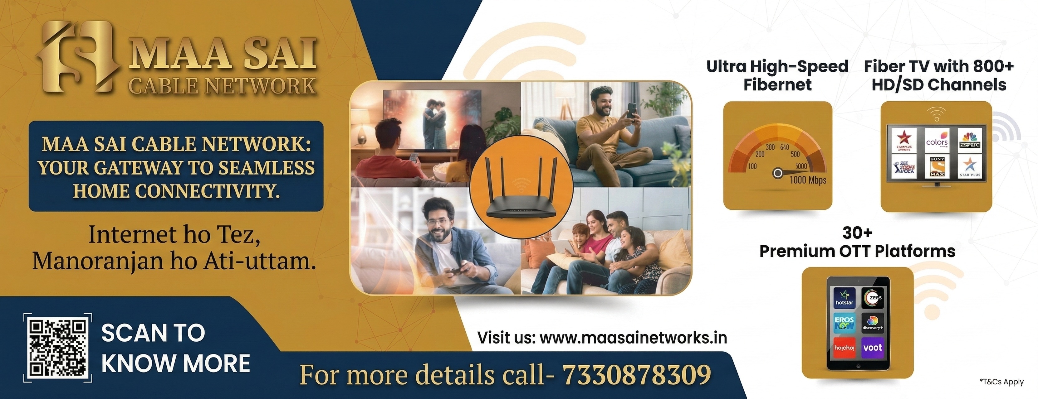 Maa Sai Networks OneDigital Illustrative Promotional Banner